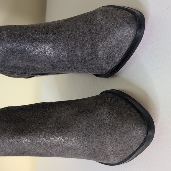 Corso Como Size 6.5 Hurray Dusted Metallic Gunmetal Heeled Boots, NEW - Picture 5 of 15